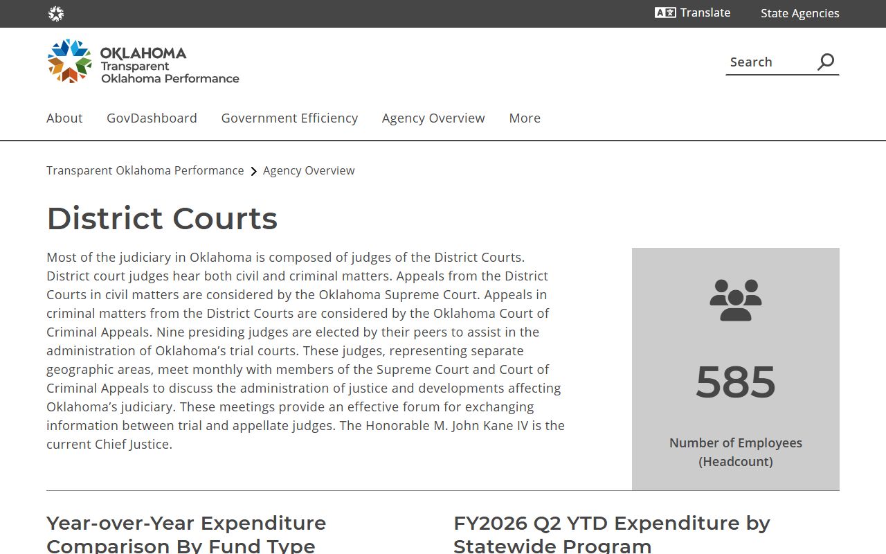 Oklahoma District Courts jurisdiction page for Greer County court records