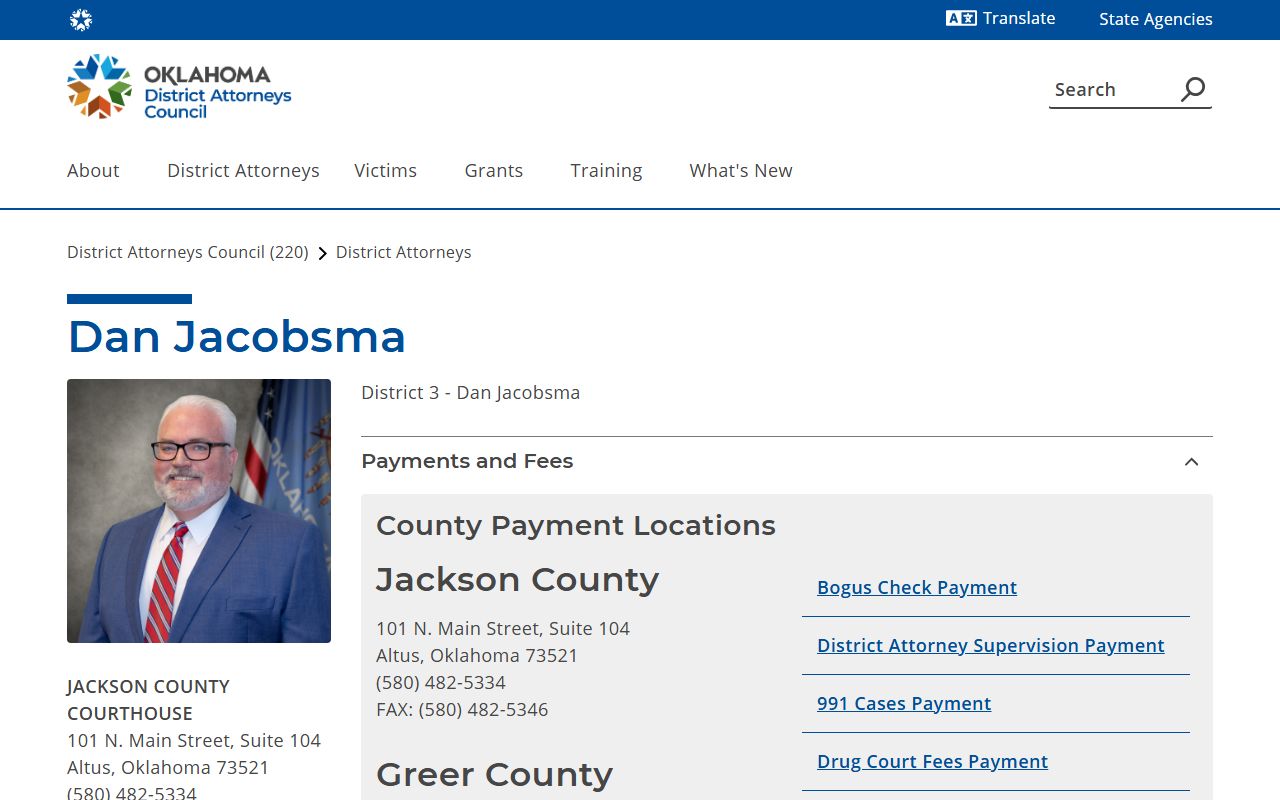 Greer County criminal court records and the District 3 District Attorney office