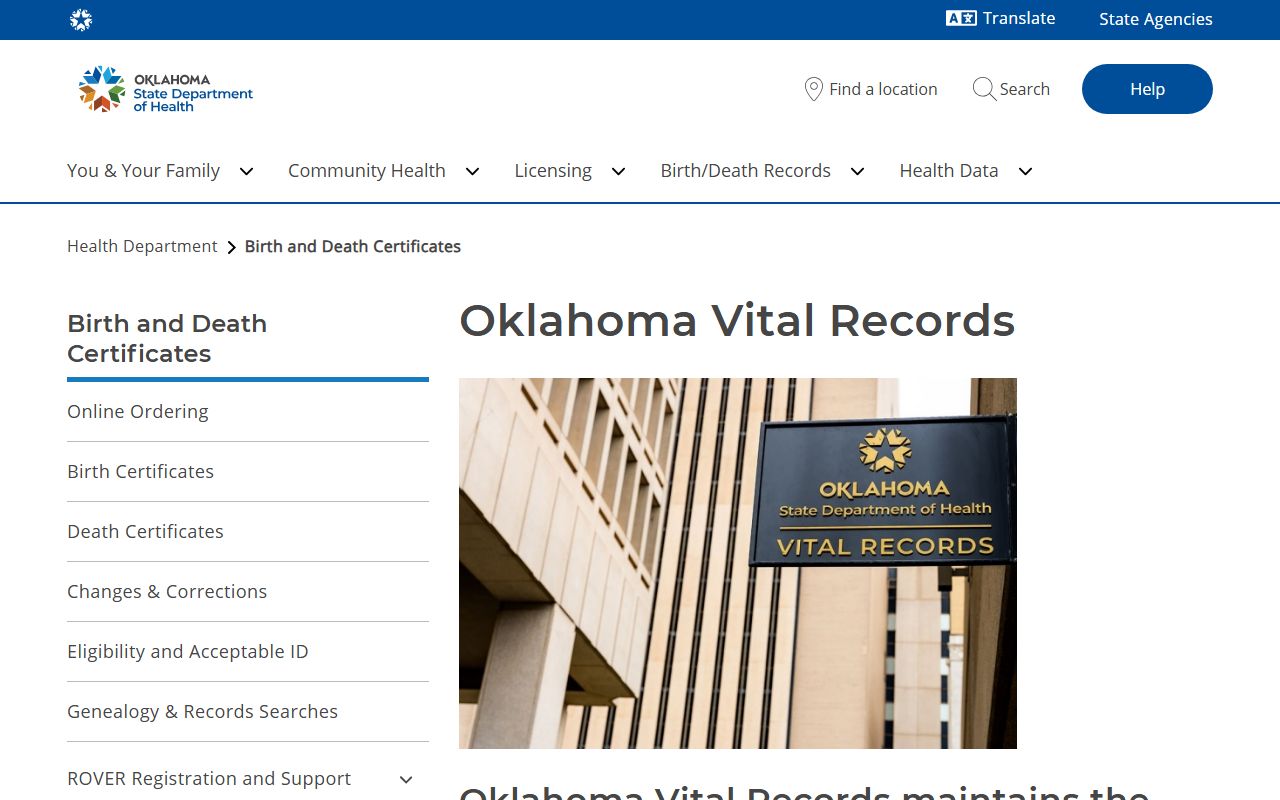 Greer County marriage and divorce records guidance from Oklahoma Vital Records