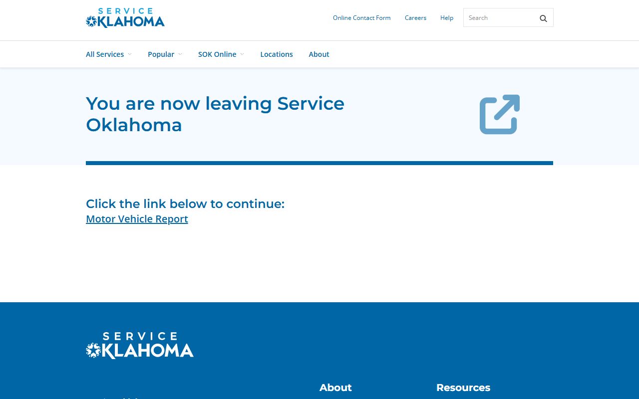 Greer County traffic court records compared with the Service Oklahoma MVR exit page
